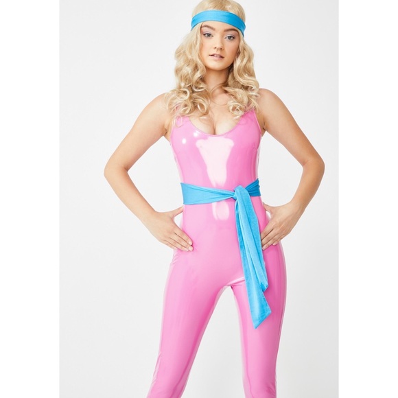 Dolls Kill Pants Jumpsuits 5pc Barbie Wig 8s Jazzercise Costume Poshmark
